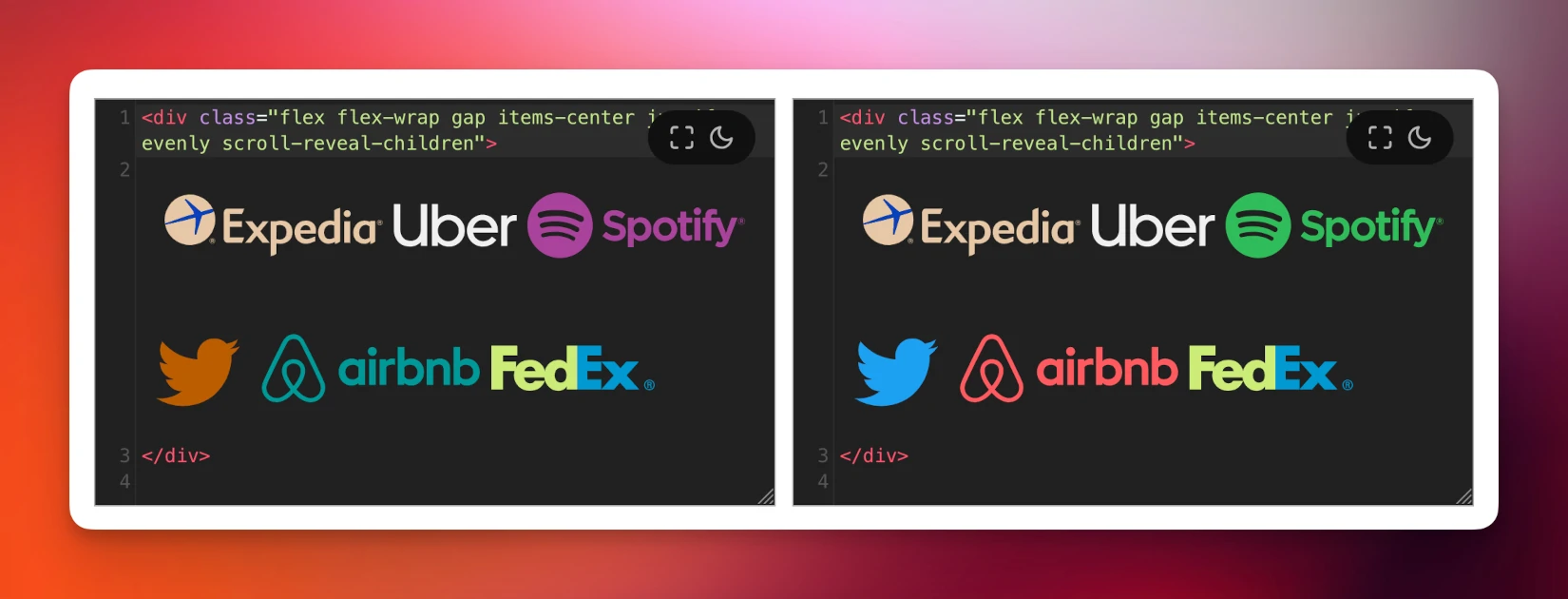 Screenshot of the SVG preview when dark theme is used