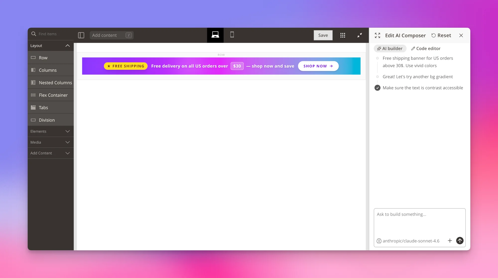 Free Shipping Banner screenshot