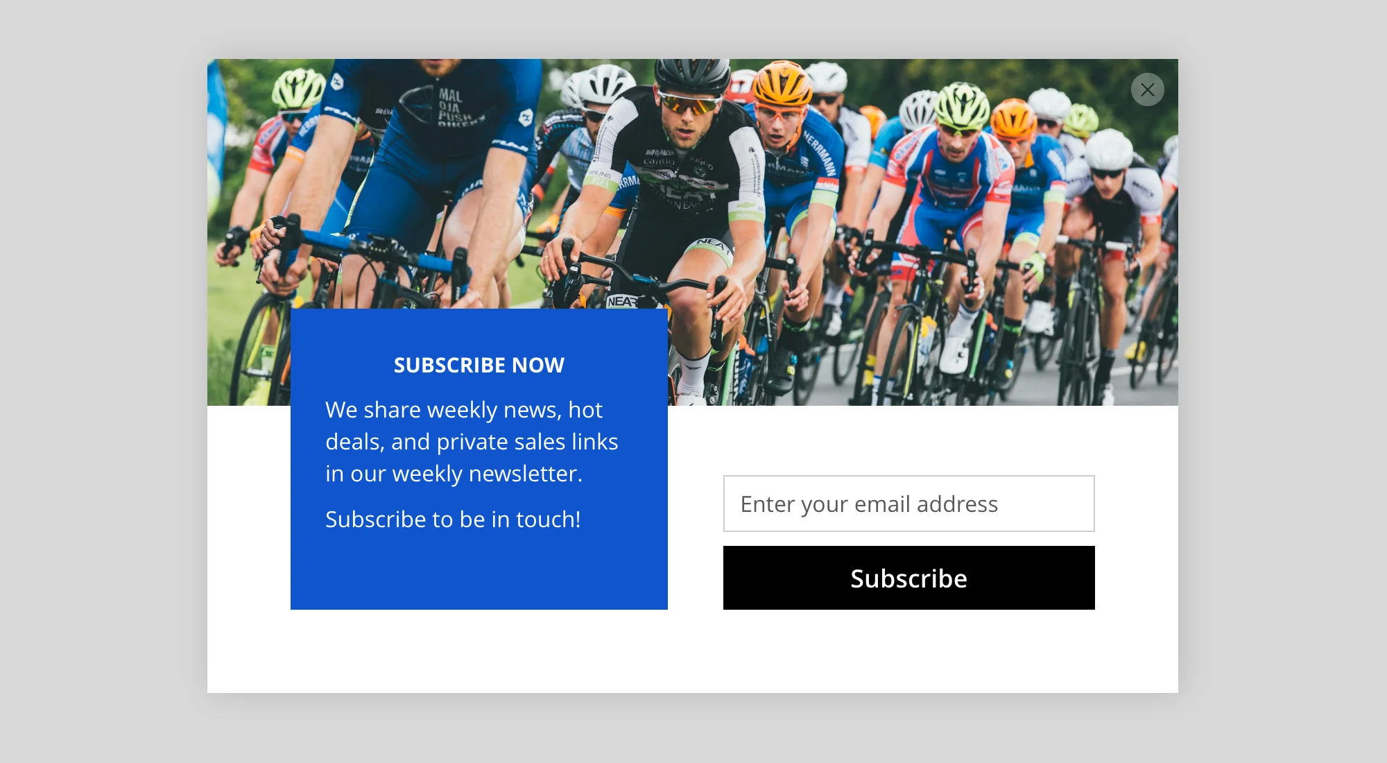Multicolumn Layout in Modal Popup screenshot