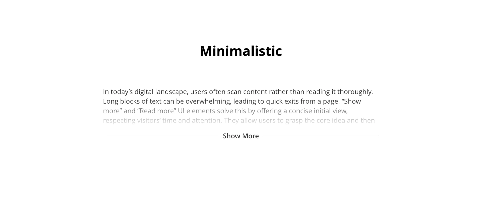 Minimalistic screenshot