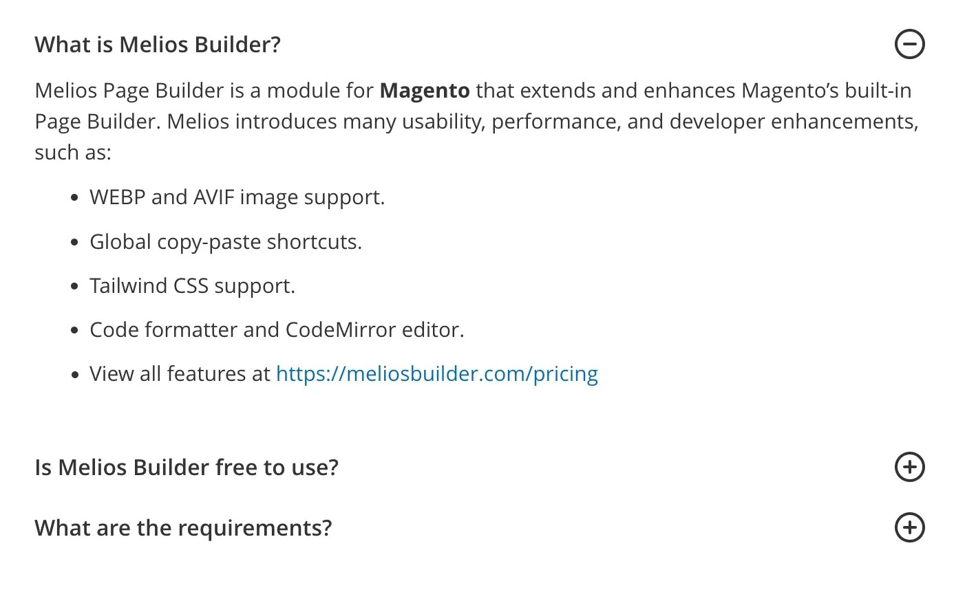Accordion, FAQs element for Magento Page Builder