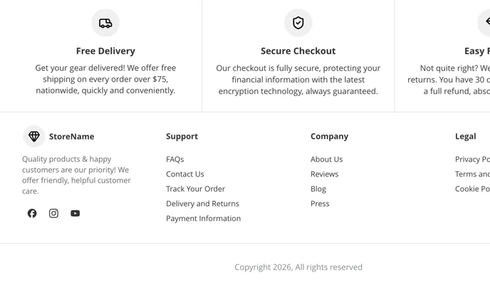 Mega Footer element for Magento Page Builder