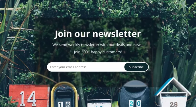 Newsletter element for Magento Page Builder