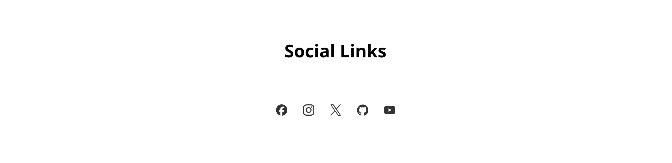 Social Links screenshot